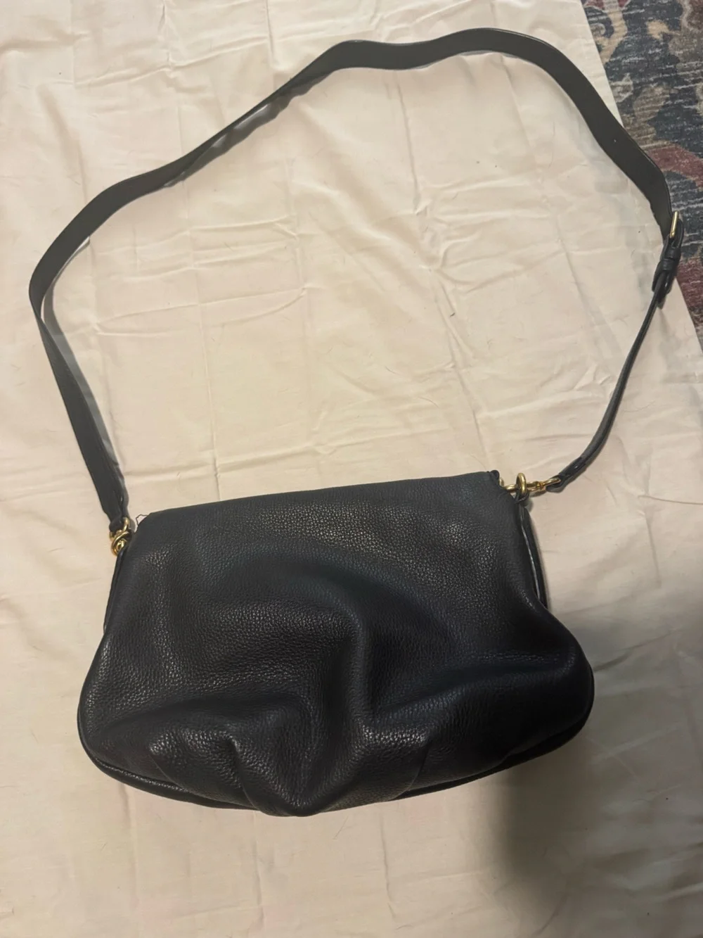 Marc by Marc Jacobs Black Pebbled Leather Crossbody Shoulder Bag